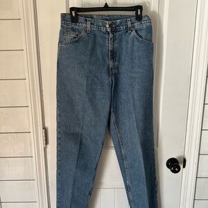 Vintage Levi’s 950 Relaxed Fit Tapered Light Wash Jeans 11 MOM 90s Orange Tab